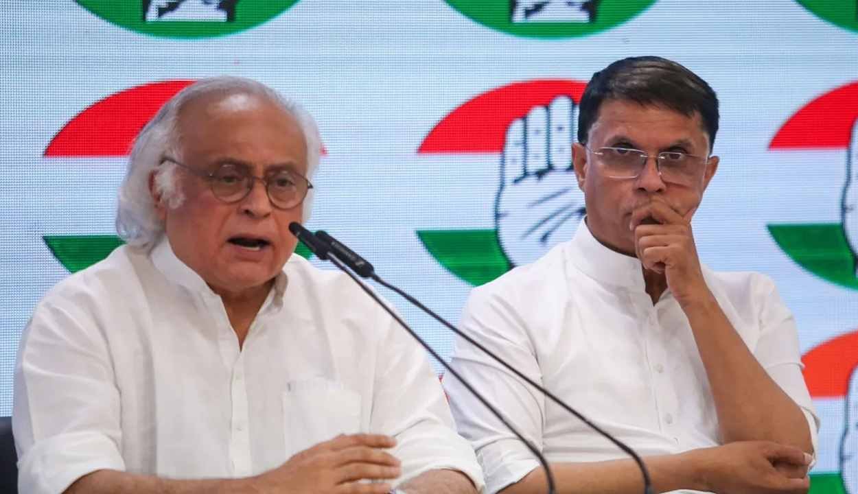 Congress leaders pawan khera and jairam ramesh