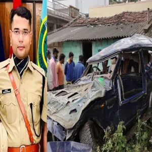 Maharajganj police road crash