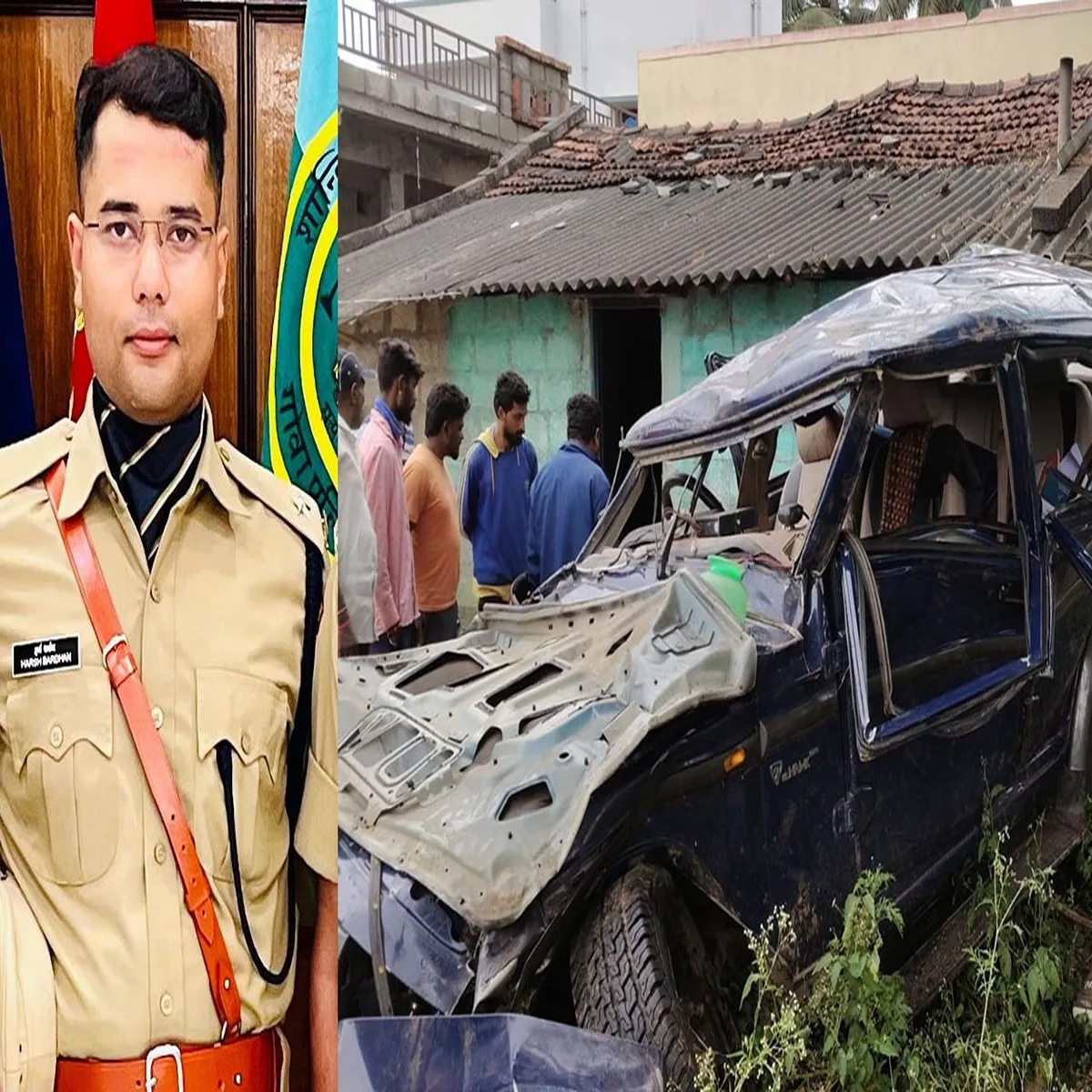 Accident police officer killed maharajganj road